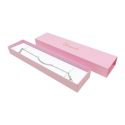 Caja de cartón para pulsera color rosa cuarzo 230x51x27 mm SL-51-RS-RS