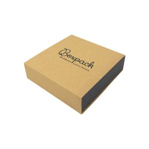 Caja de cartón para collar o conjunto color kraft 116x116x33 mm SL-17-K-N