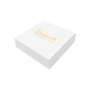 Caja de cartón para collar o conjunto color blanco 116x116x33 mm SL-17-B-B