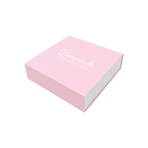 Caja de cartón para collar o conjunto color rosa 116x116x33 mm SL-17-RS-B