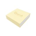 Caja de cartón para collar o conjunto color amarillo 116x116x33 mm SL-17-AM-B