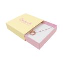 Caja de cartón para collar o conjunto color amarillo 116x116x33 mm SL-17-AM-RS