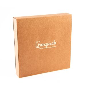 Caja de cartón para collar o conjunto color kraft 180x180x33 mm PF-4-K