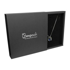 Caja de cartón para collar o conjunto color negro 180x180x33 mm PF-4-N