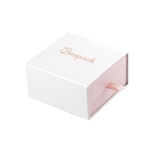 Caja de cartón para pendientes y colgante color blanco 73X70X40 mm SG-2-B-RS