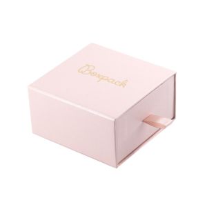 Caja de cartón para pendientes y colgante color rosa 73X70X40 mm SG-2-RS-RS