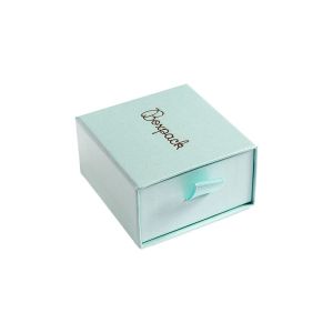 Caja de cartón para pendientes y colgante color aguamarina 73X70X40 mm SG-2-AQ-AQ