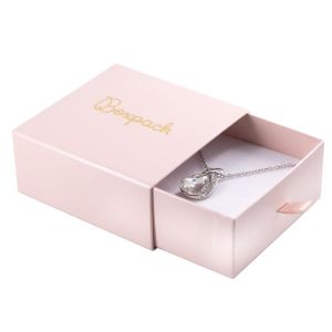 Caja de cartón para colgante y pendientes color rosa 90X87X40 mm SG-3-RS-RS