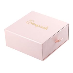 Caja de cartón para colgante y pendientes color rosa 90X87X40 mm SG-3-RS-RS