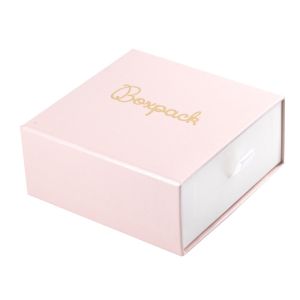 Caja de cartón para colgante y pendientes color rosa 90X87X40 mm SG-3-RS-B