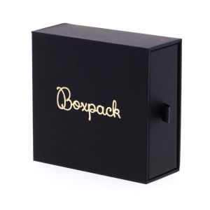 Caja de cartón para colgante y pendientes color negro 90x87x39 mm PB-3-N