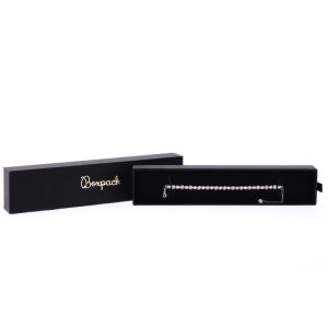 Caja de cartón para pulsera color negro 223x50x27 mm PB-4-N