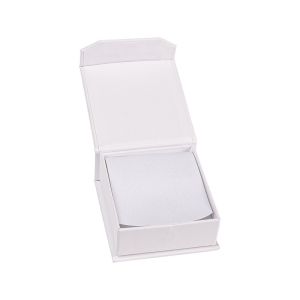 Caja de cartón para pendientes o conjunto color blanco 65X72X31 mm MC-2-B
