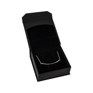 Caja de cartón con imán para colgante o conjunto color negro 86X83X34 mm MC-3-N