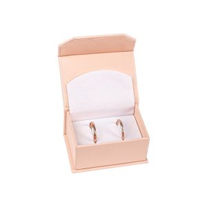 Caja de cartón con imán para alianzas o pendientes color rosa cuarzo 68X47X35 mm MC-4-RC