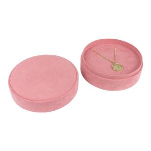 Caja redonda multiusos rosa para joyas bisutería y joyería 100øx40 mm PR-3-RS
