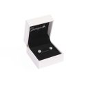Estuche polipiel blanco para pendientes 46x52x30 mm. FR-1-P-N