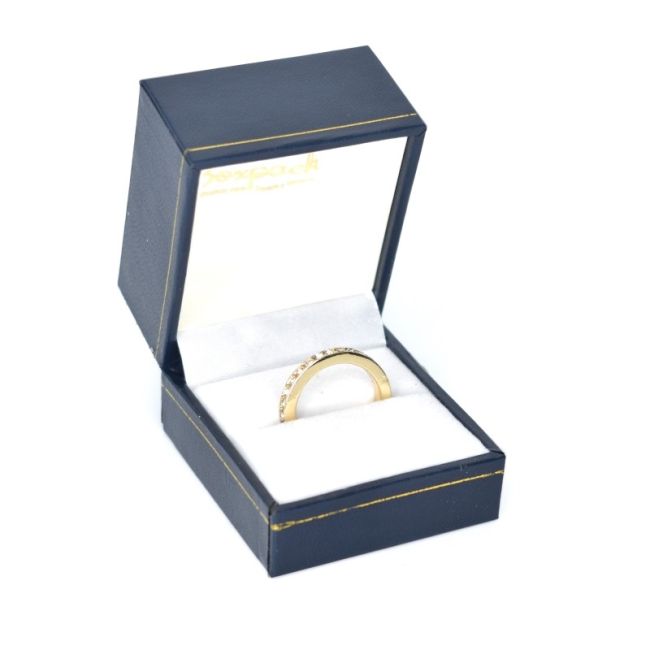 Estuche polipiel azul para anillo 47x53x40 mm. J-06-S-A
