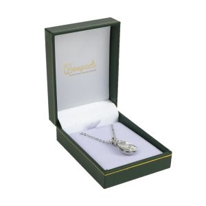 Estuche polipiel verde para colgante 60x76x30 mm. J-04-C-VE