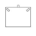Estuche negro flocado para collar de joyería bisutería joyas V-5-C