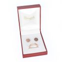 Estuche polipiel rojo para conjunto 60x76x30 mm. J-04-J-R