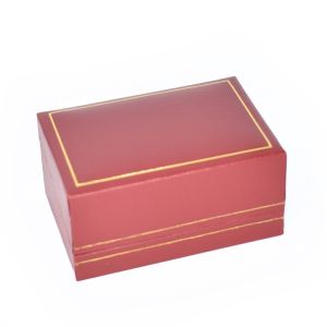 Estuche polipiel rojo para sujeta corbata 74x48x40 mm.  J-05-S-R