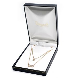 Estuche polipiel azul para collar 110x155x34 mm. J-15-C-A