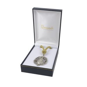 Estuche polipiel azul para medalla con cordon 110x155x50 mm. J-15-MC-A