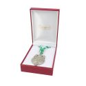Estuche polipiel rojo para medalla con cordon 110x155x50 mm. J-15-MC-R