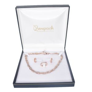 Estuche polipiel azul para conjunto 162x162x37 mm. J-02-A-A