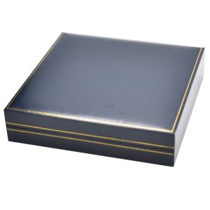 Estuche polipiel azul para conjunto 162x162x37 mm. J-02-A-A