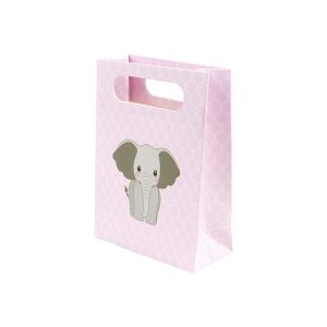 Bolsa de papel infantil rosa para joyería y bisutería 110x150x50 mm B-AN