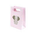 Bolsa de papel infantil rosa para joyería y bisutería 110x150x50 mm B-AN