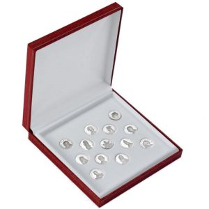 Estuche polipiel rojo para arras 162x162x37 mm. J-02-A20-R
