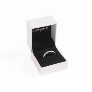 Estuche polipiel blanco para anillo 47x52x40 mm. FR-2-S-N