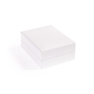Estuche polipiel blanco para pendientes 59x79x24 mm. FR-3-P-N