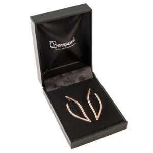 Estuche polipiel negro para pendientes 59x79x24 mm. C-3-P