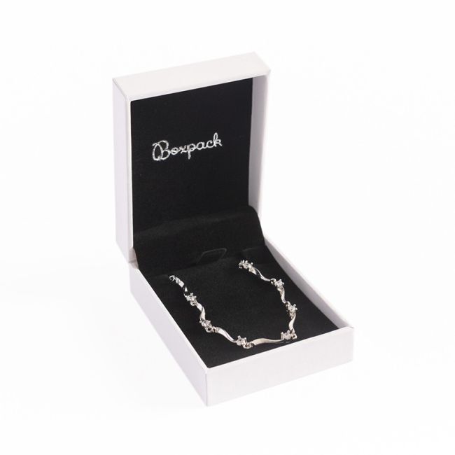Estuche polipiel blanco para colgante 59x79x24 mm. FR-3-C-N