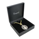 Estuche polipiel negro para medalla con cordon 160x160x53 mm. C-7-MC
