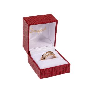 Estuche para anillo de joyería bisutería 47X52X41 mm rojo LZ-2-S