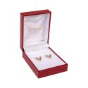 Estuche para pendientes de joyería bisutería 60X80X32 mm rojo LZ-3-P