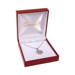 Estuche para colgante de joyería bisutería 86X91X32 mm rojo CR-4-C