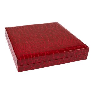Estuche para collar de joyería bisutería 160X160X32 mm rojo CR-7-C