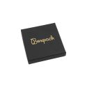 Caja de cartón para pendientes o conjunto de joyería y bisutería 65x65x17 Mm color negro pt-65-n