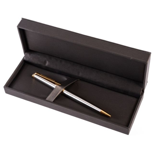 Estuche para pluma forrado en polipiel gris 183X65X33 mm S-116-PL