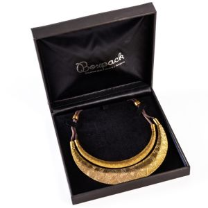 Estuche para collar forrado en polipiel gris 160x160x40 mm S-112-C