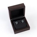 Estuche de madera para pendientes color nogal 70x70x36 mm CU-2-M