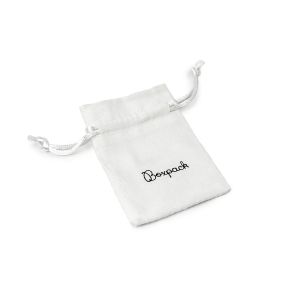 Bolsa textil suede color blanco para joyería y bisutería 65x95 mm S-301-B