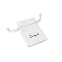 Bolsa textil suede color blanco para joyería y bisutería 65x95 mm S-301-B