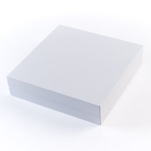 Estuche de madera para collar color blanco 185x185x42 mm CU-7-B